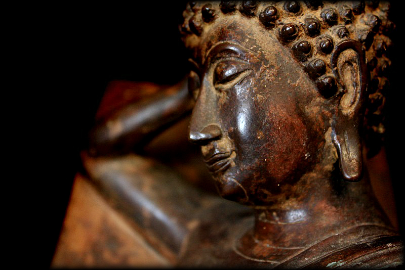 Extremely Rare 19C Bronze Thai Chiangsang Buddha # BB200