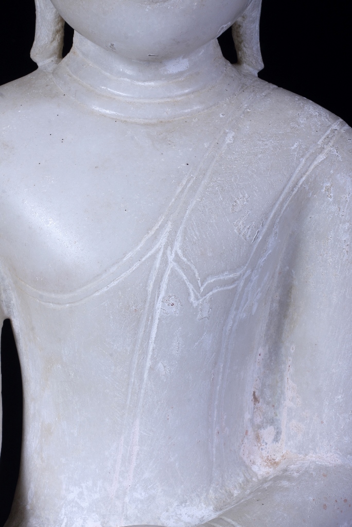 Extremely Rare 18C Alabaster Shan Burma Buddha #BB07