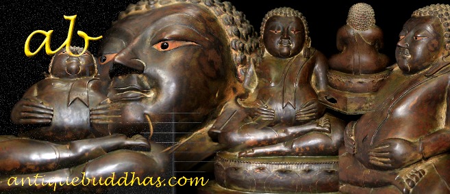 Extremely Rare Early 19C Bronze Thai Happy Buddha #BB172