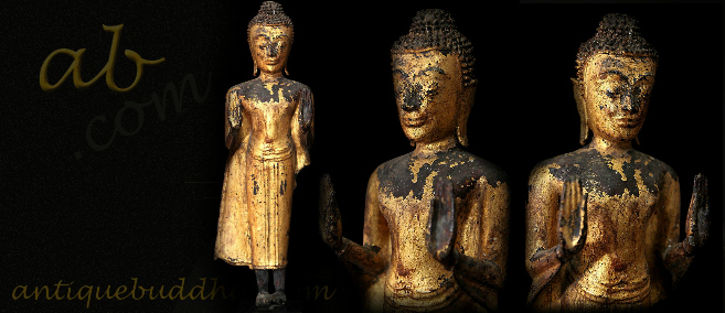Antique buddha Thai Bronze Buddha