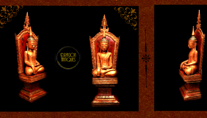 Extremely Rare 18C Shan Wood Burmese Buddha #BB257