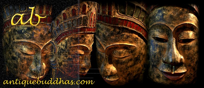 Extremely Rare 18C Wood Shan Burmese Buddha Head #BB299