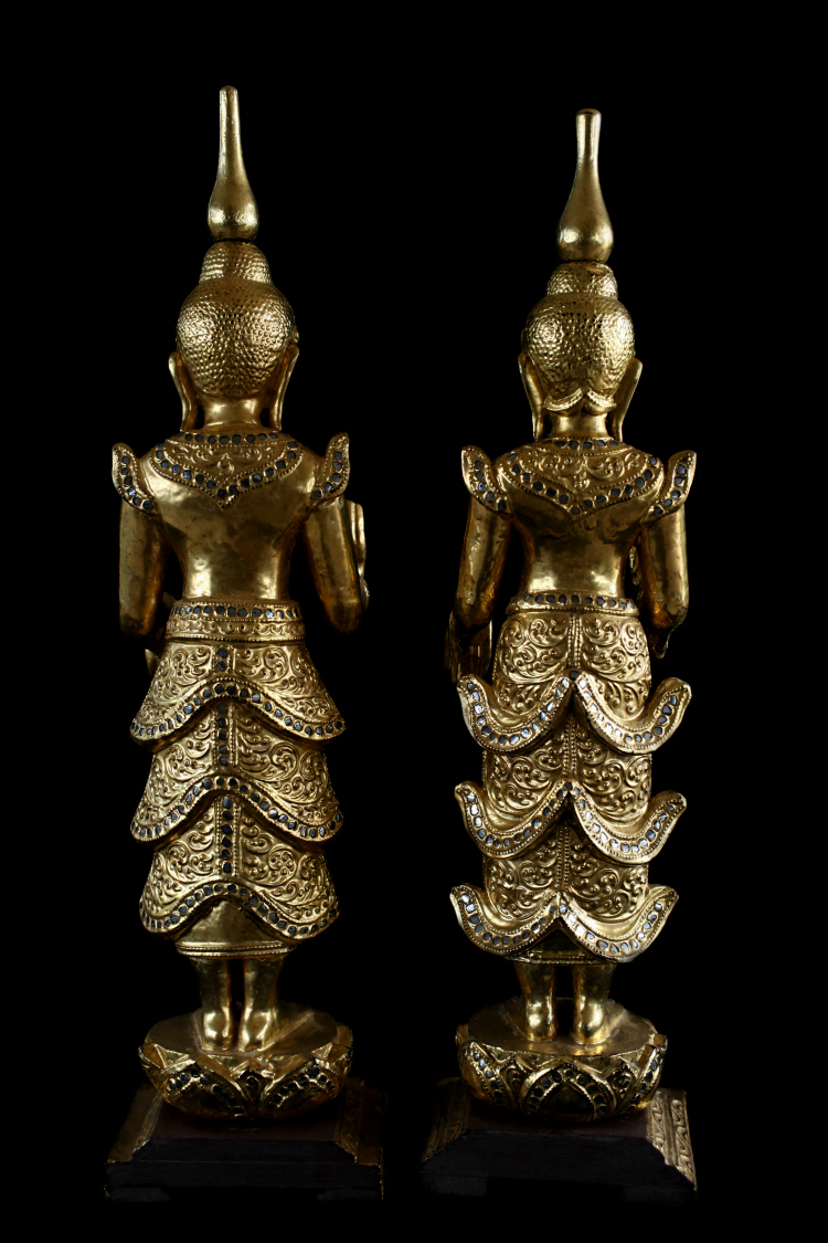 Extremely Rare 19C Wood Burmese Nat Sculpture #CA1004